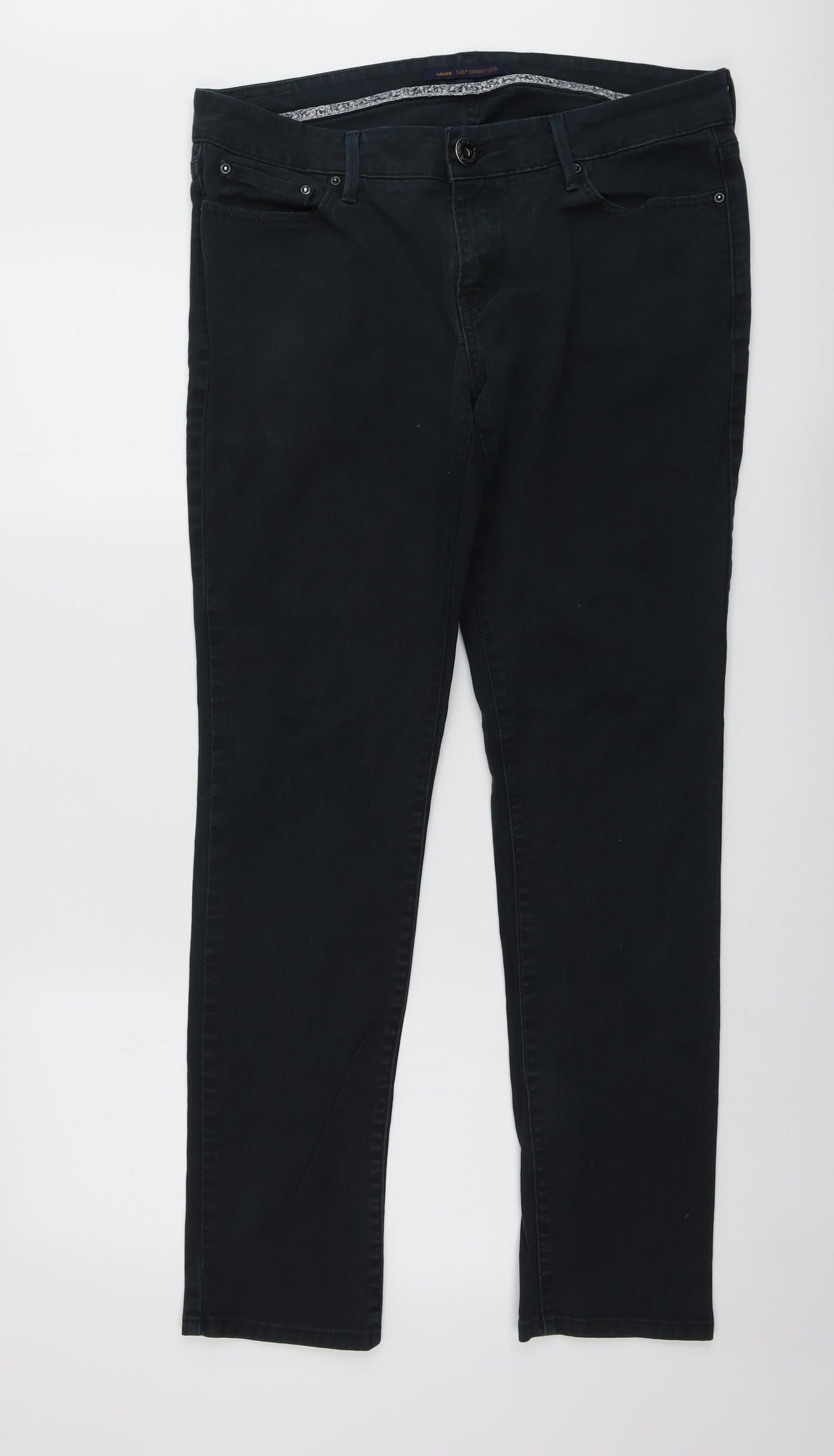 Levi's Mens Black Cotton Skinny Jeans Size 34 in L32 in Regular Button