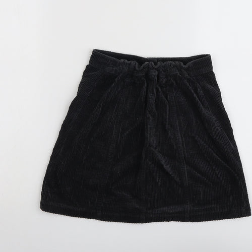 Marks and Spencer Girls Grey Cotton A-Line Skirt Size 12-13 Years Regular Button