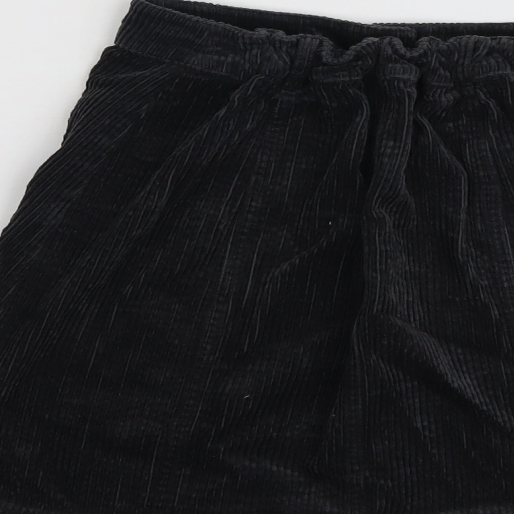 Marks and Spencer Girls Grey Cotton A-Line Skirt Size 12-13 Years Regular Button