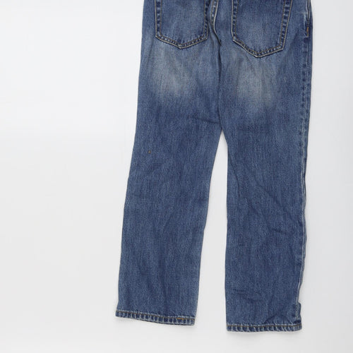 Gap Boys Blue Cotton Straight Jeans Size 6 Years Regular Snap