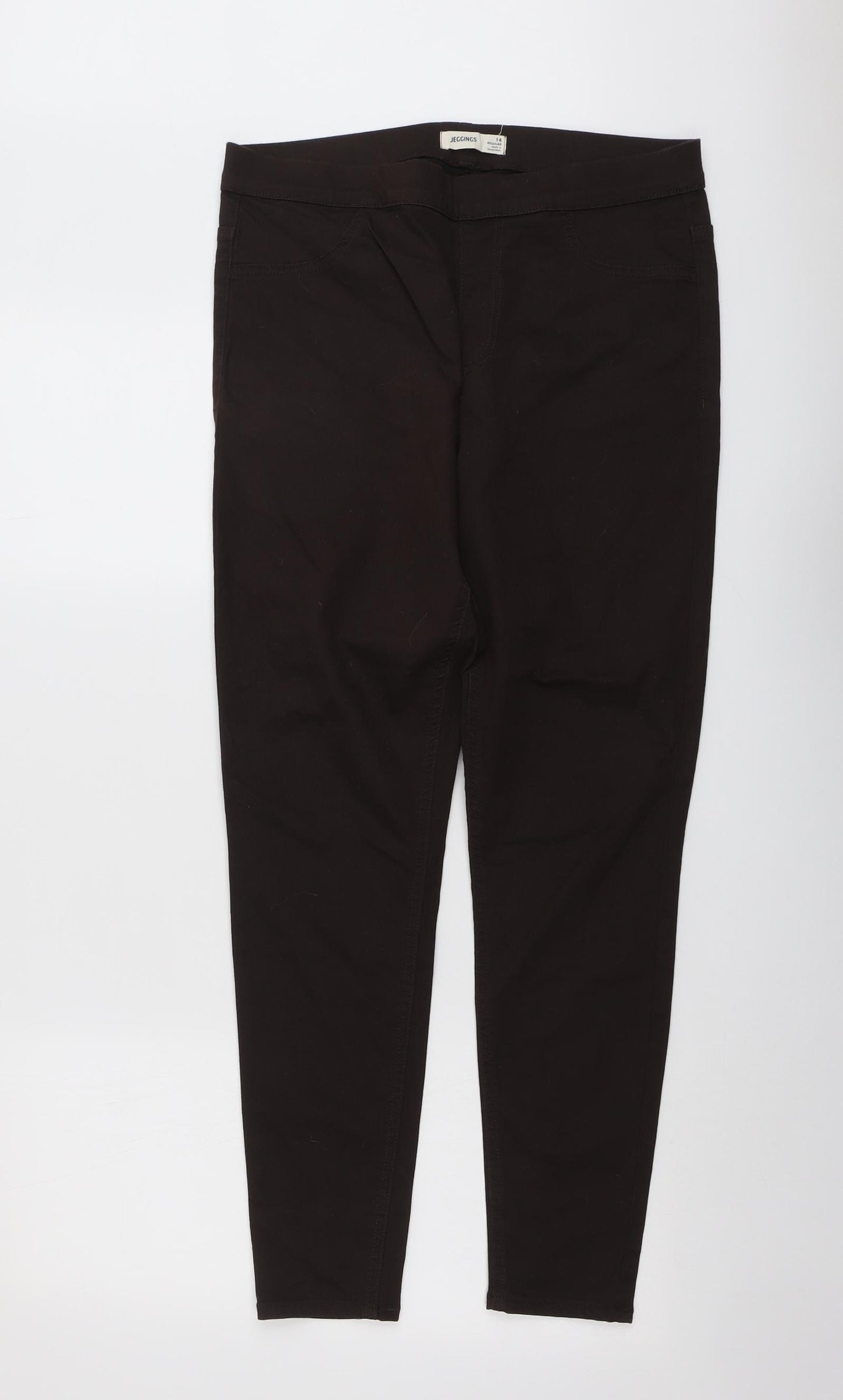 Marks and Spencer Womens Brown Cotton Jegging Jeans Size 14 L27 in Regular