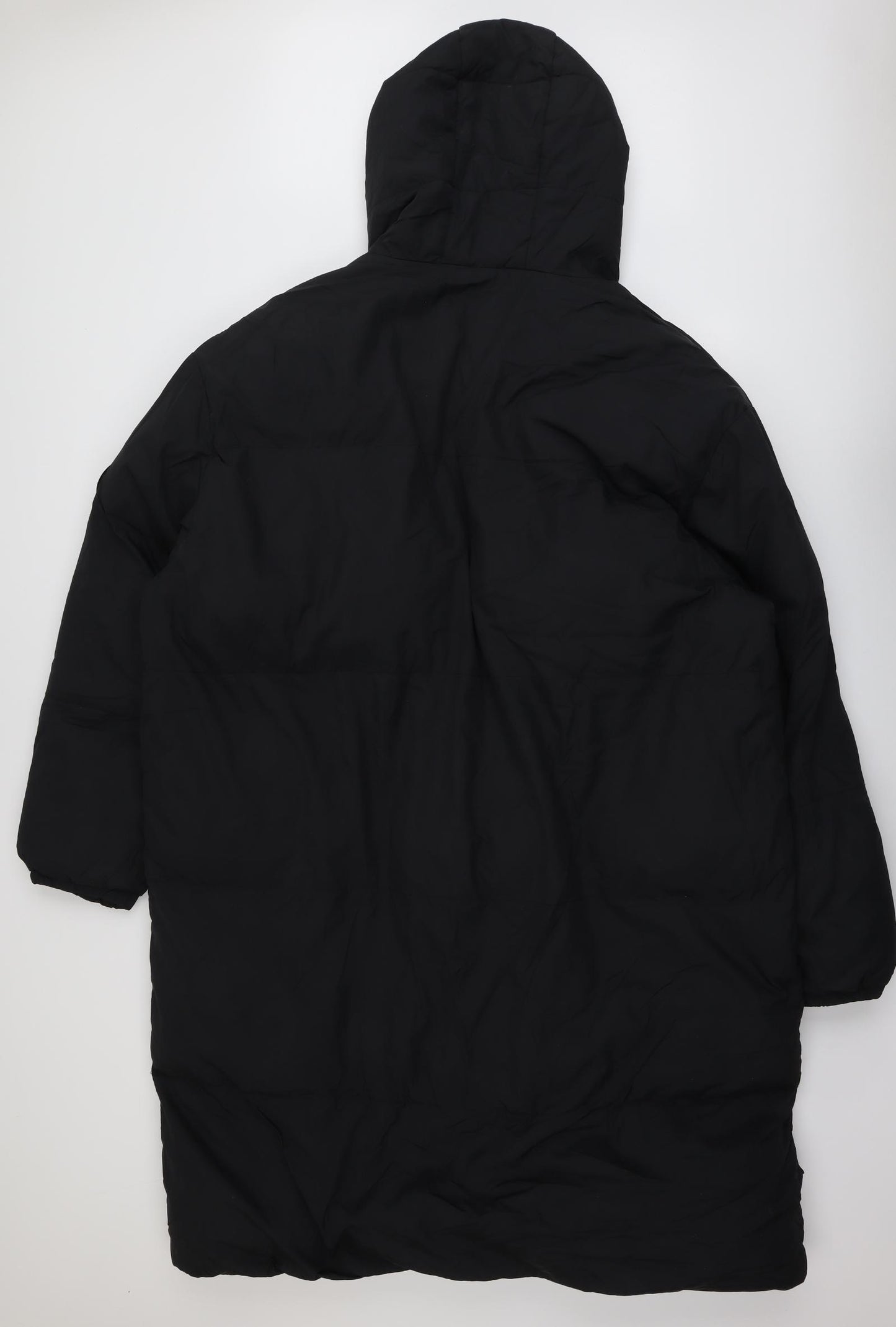 Boohoo Mens Black Parka Coat Size 3XL Zip