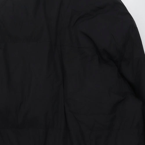 Boohoo Mens Black Parka Coat Size 3XL Zip