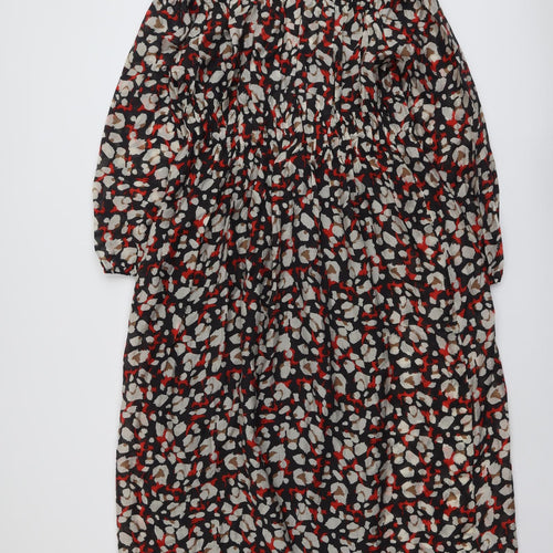 Marks and Spencer Womens Multicoloured Geometric Lyocell A-Line Size 12 Round Neck Pullover