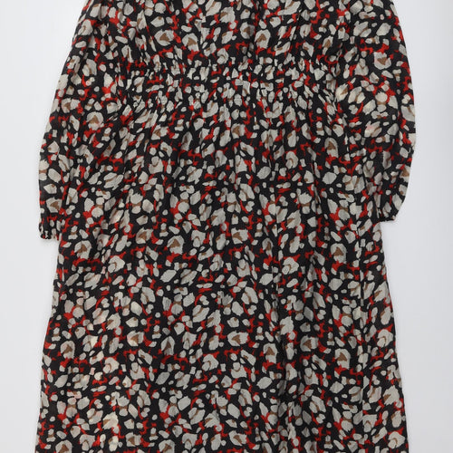 Marks and Spencer Womens Multicoloured Geometric Lyocell A-Line Size 12 Round Neck Pullover