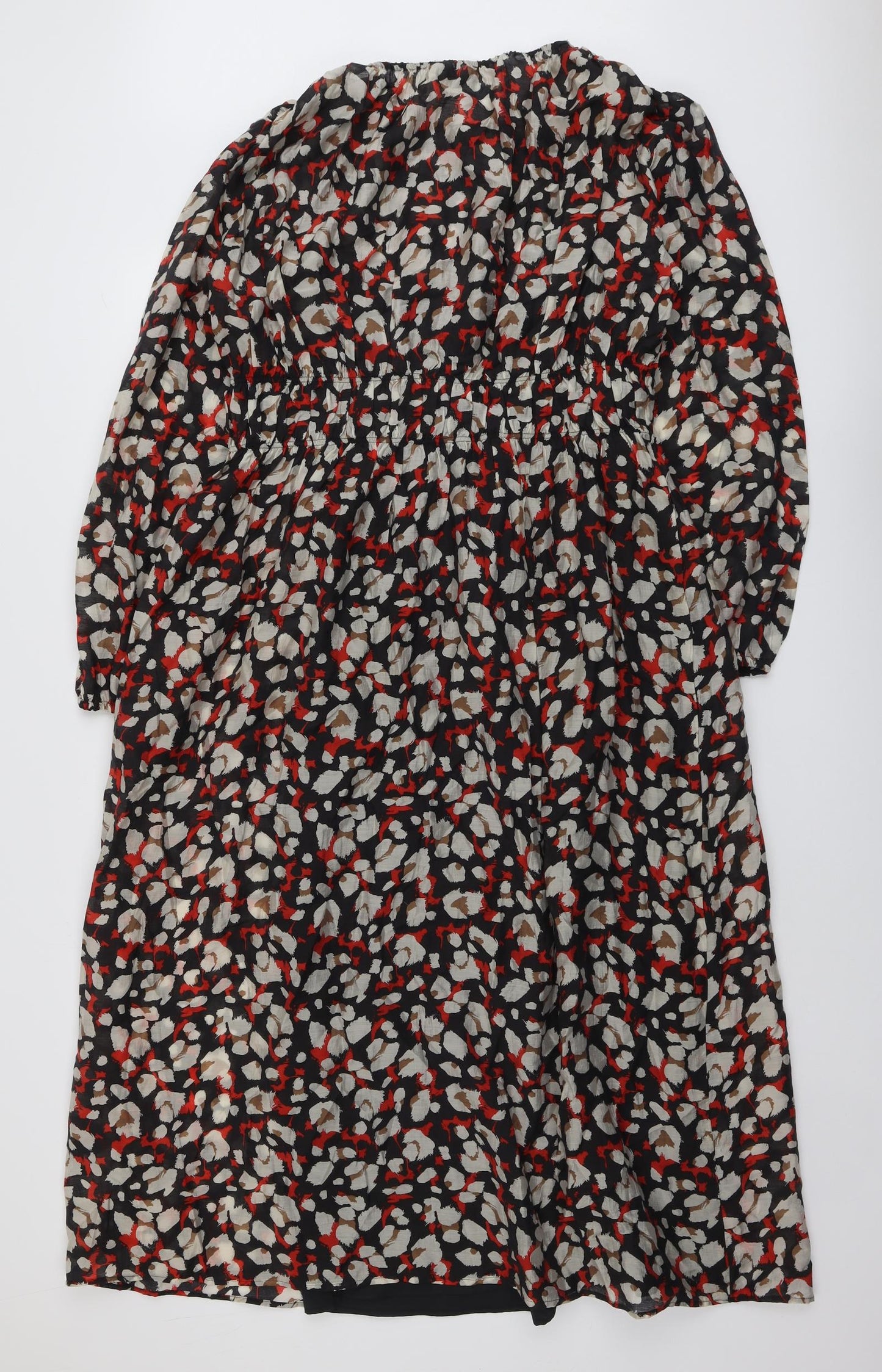 Marks and Spencer Womens Multicoloured Geometric Lyocell A-Line Size 12 Round Neck Pullover