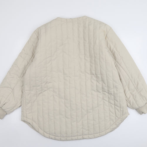 H&M Womens Beige Jacket Size XL Snap