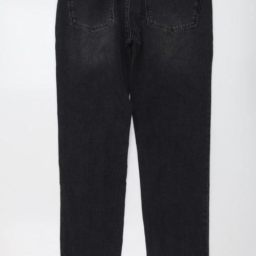 Reiko Womens Grey Cotton Straight Jeans Size 28 in L28 in Regular Button