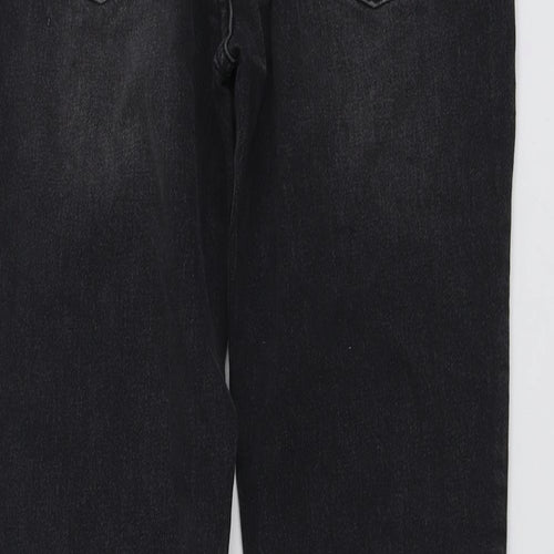 Reiko Womens Grey Cotton Straight Jeans Size 28 in L28 in Regular Button