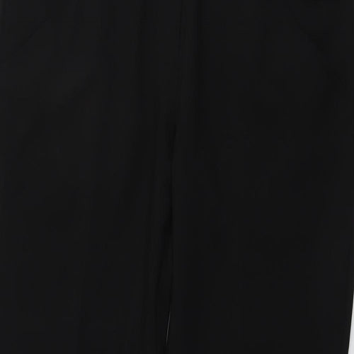 Select Womens Black Polyester Carrot Trousers Size 14 L28 in Regular Button