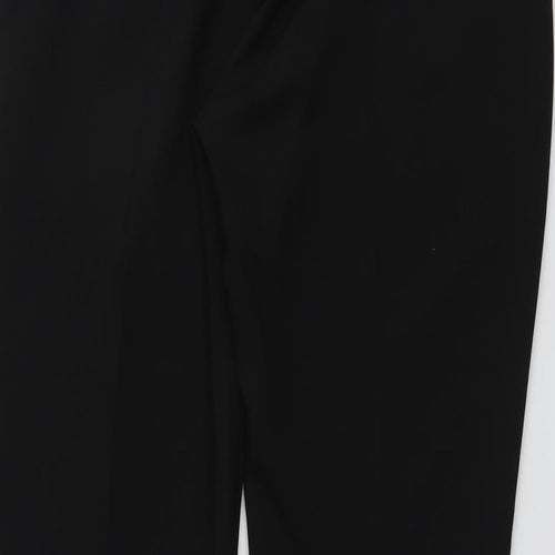 Select Womens Black Polyester Carrot Trousers Size 14 L28 in Regular Button