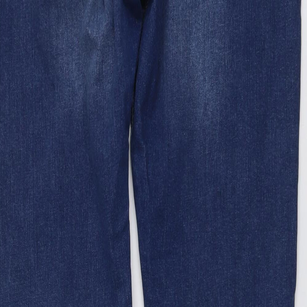DNM Mens Blue Cotton Straight Jeans Size 34 in L31 in Regular Button