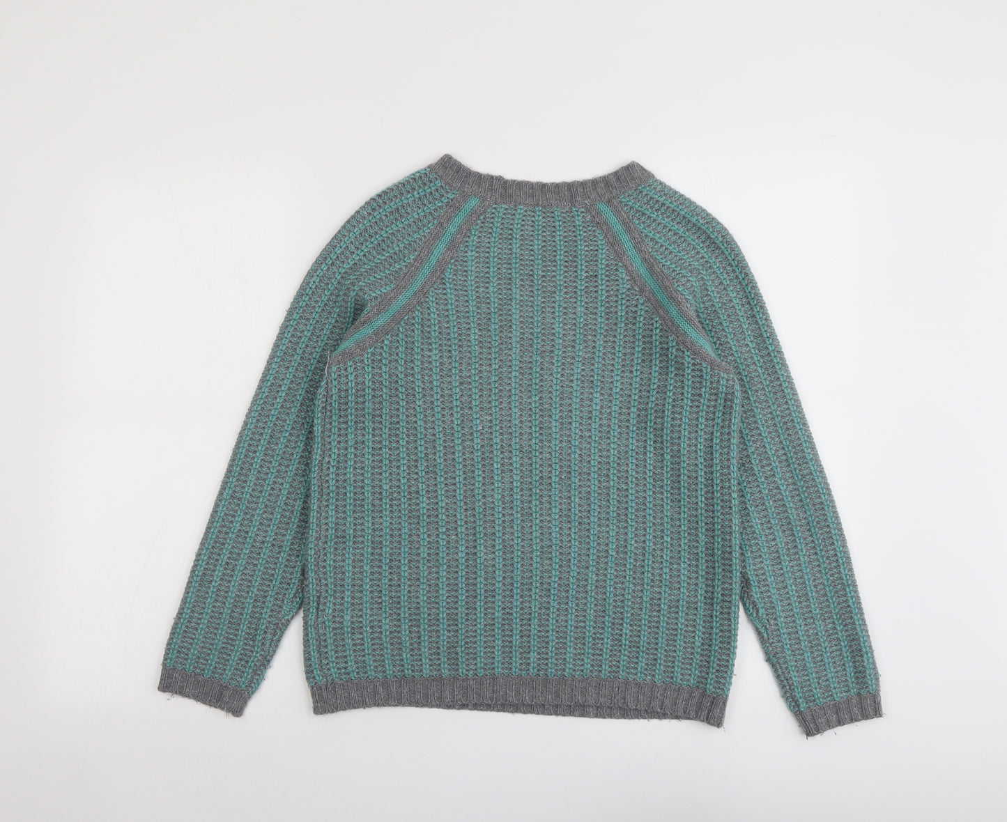 Marks and Spencer Womens Green Round Neck Acrylic Pullover Jumper Size 10