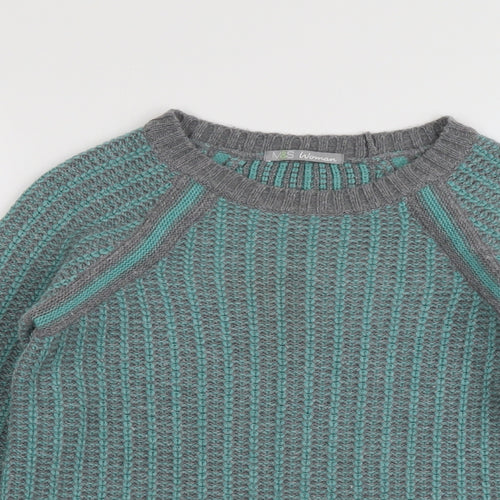 Marks and Spencer Womens Green Round Neck Acrylic Pullover Jumper Size 10