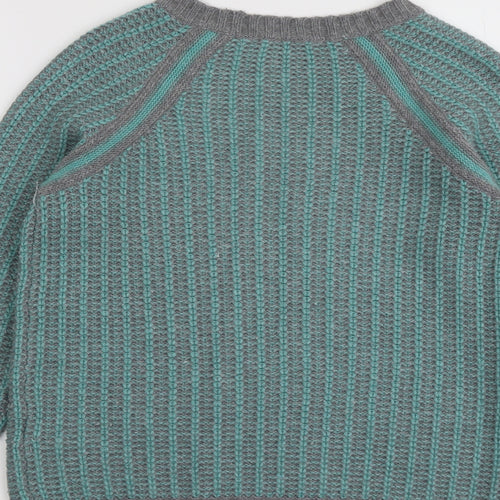 Marks and Spencer Womens Green Round Neck Acrylic Pullover Jumper Size 10