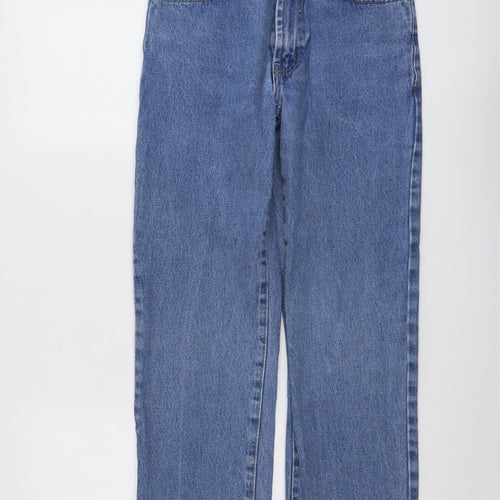 Blue Circle Womens Blue Cotton Straight Jeans Size 28 in L28 in Regular Button