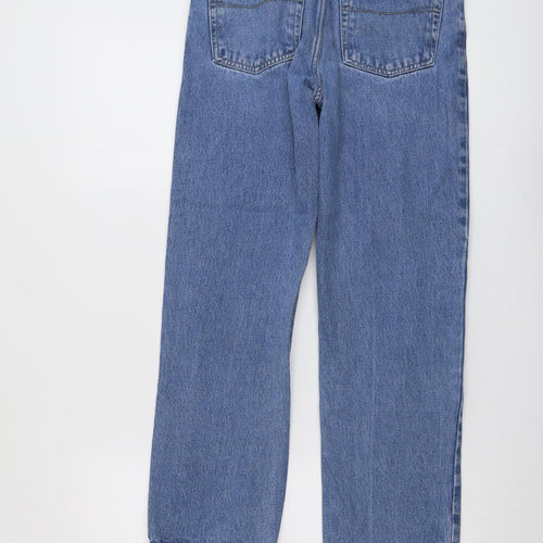 Blue Circle Womens Blue Cotton Straight Jeans Size 28 in L28 in Regular Button