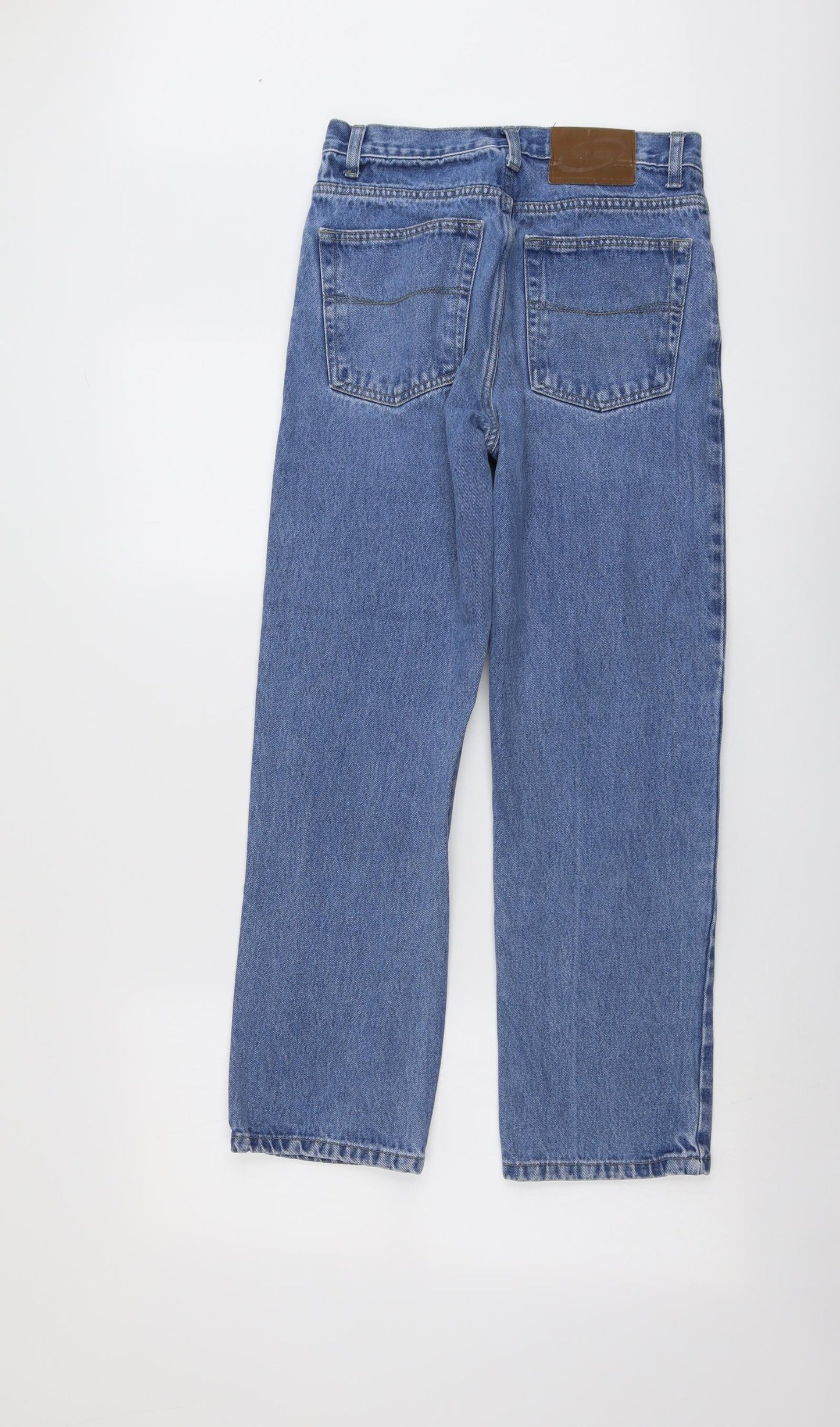 Blue Circle Womens Blue Cotton Straight Jeans Size 28 in L28 in Regular Button