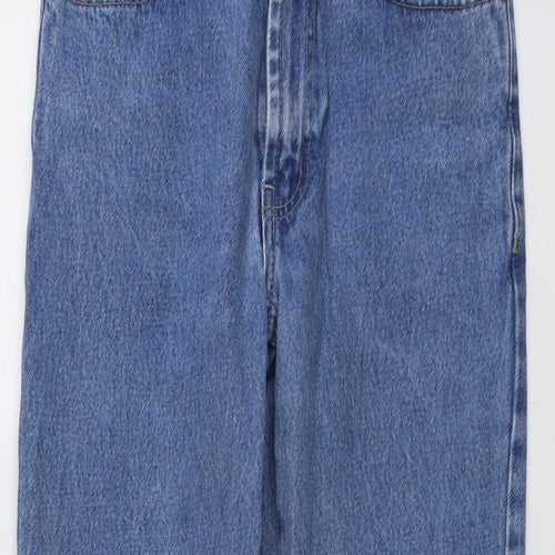 Blue Circle Womens Blue Cotton Straight Jeans Size 28 in L28 in Regular Button