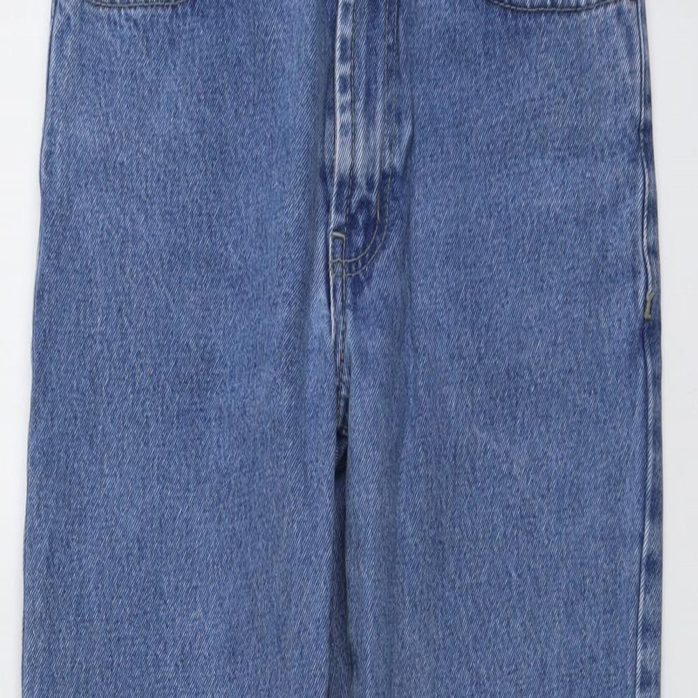 Blue Circle Womens Blue Cotton Straight Jeans Size 28 in L28 in Regular Button