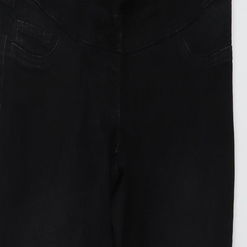 NEXT Womens Black Cotton Straight Jeans Size 8 L28 in Regular
