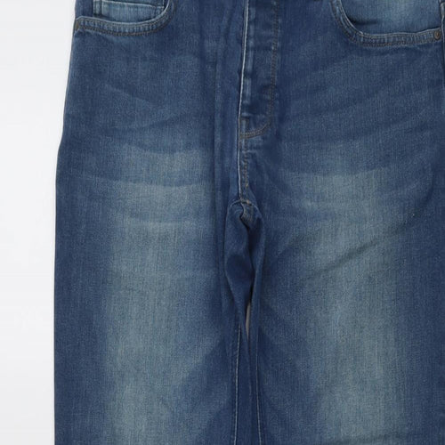 NEXT Mens Blue Cotton Straight Jeans Size 32 in L30 in Regular Button