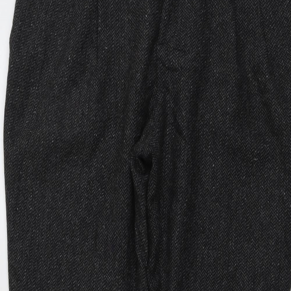 Esprit Womens Black Wool Trousers Size 14 L29 in Regular Button