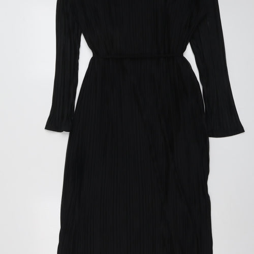 Marks and Spencer Womens Black Polyester Maxi Size 20 Round Neck Pullover