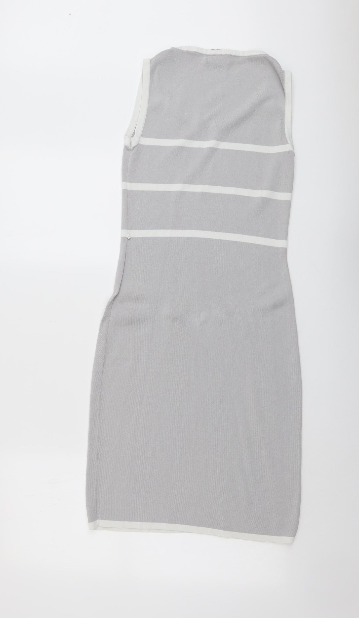 Grace Womens Grey Viscose A-Line Size S Round Neck Pullover