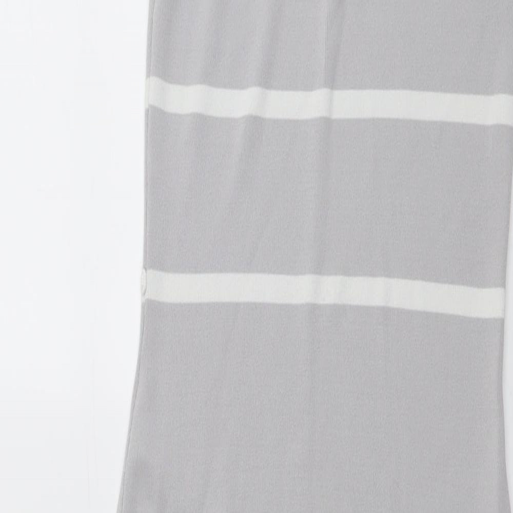 Grace Womens Grey Viscose A-Line Size S Round Neck Pullover