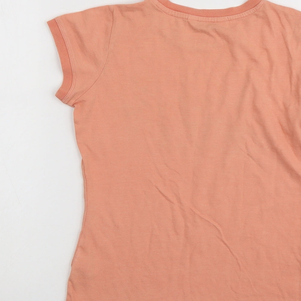 New Look Womens Pink Cotton Basic T-Shirt Size 8 Round Neck - Danger Mouse