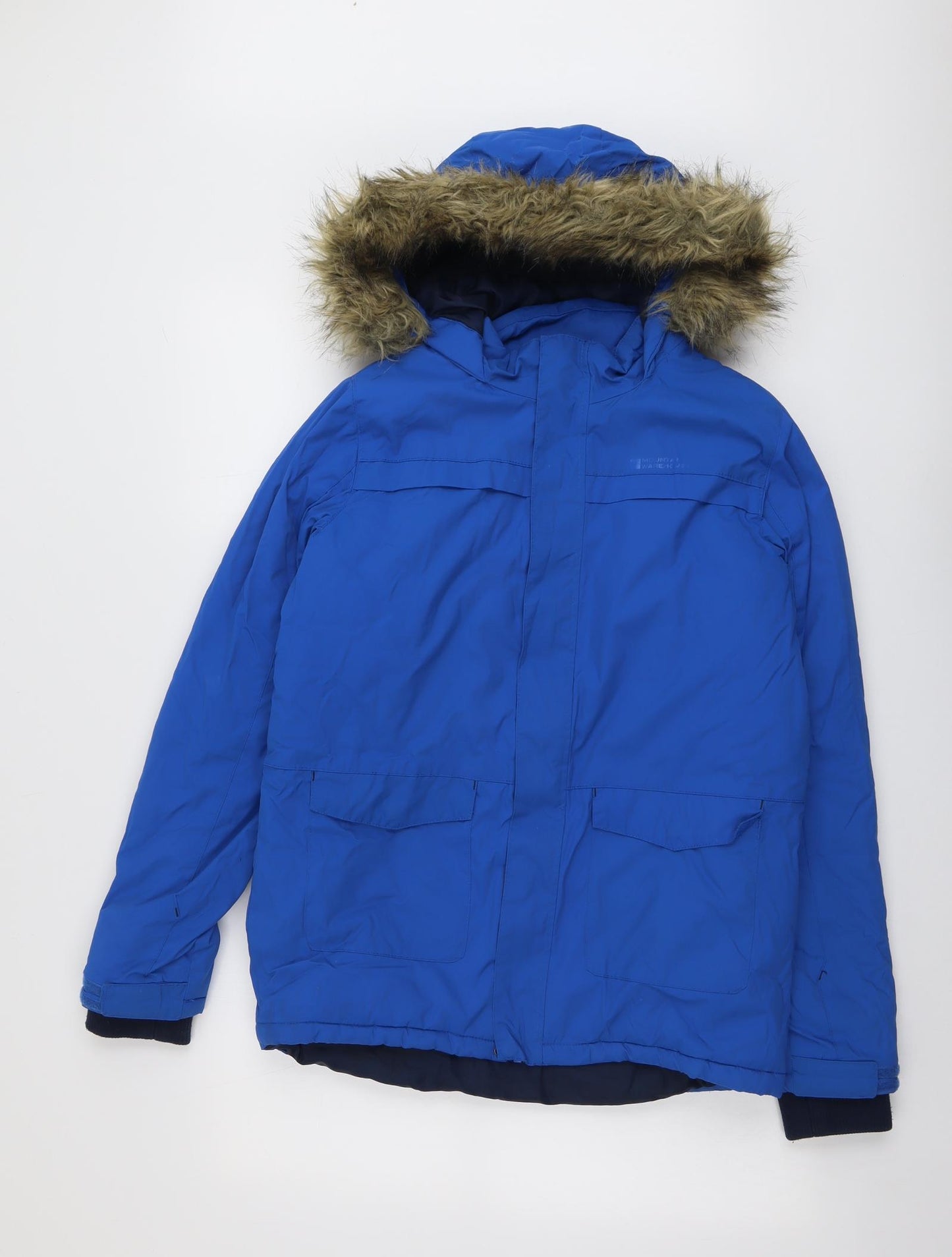 Mountain Warehouse Boys Blue Windbreaker Jacket Size 13 Years Zip