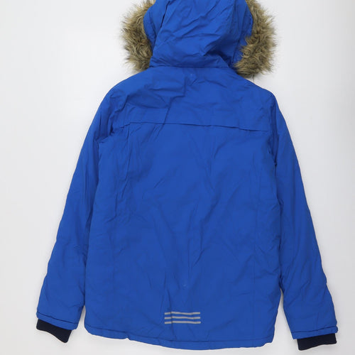 Mountain Warehouse Boys Blue Windbreaker Jacket Size 13 Years Zip