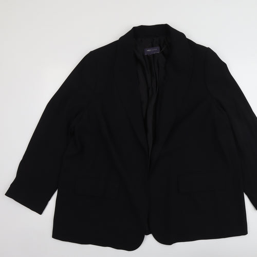 Marks and Spencer Womens Black Polyester Jacket Suit Jacket Size 20