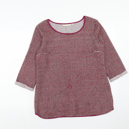Epilogue Womens Pink Round Neck Polyester Pullover Jumper Size 14
