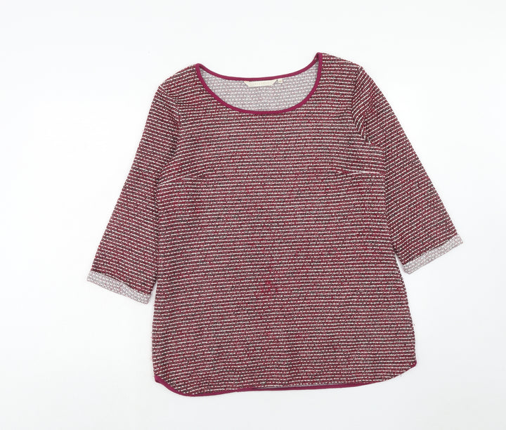 Epilogue Womens Pink Round Neck Polyester Pullover Jumper Size 14