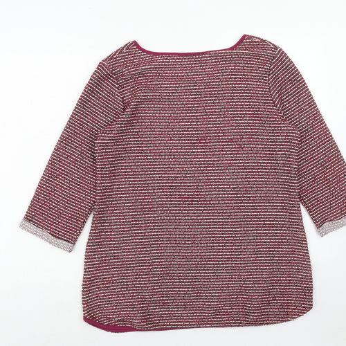 Epilogue Womens Pink Round Neck Polyester Pullover Jumper Size 14