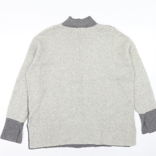 Marks and Spencer Womens Grey High Neck Polyamide Pullover Jumper Size L