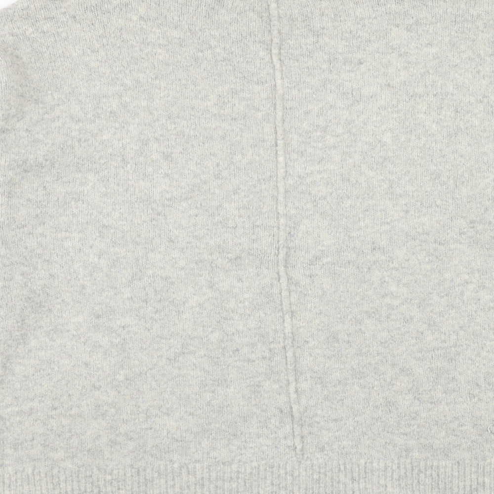 Marks and Spencer Womens Grey High Neck Polyamide Pullover Jumper Size L