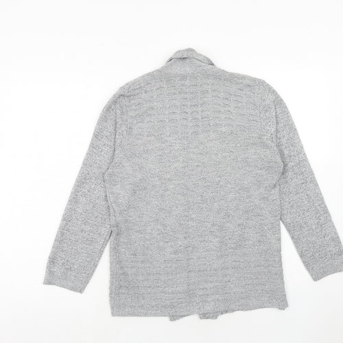 Emma Morgan Womens Grey V-Neck Acrylic Cardigan Jumper Size M