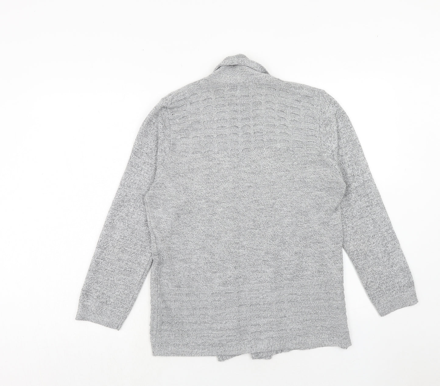 Emma Morgan Womens Grey V-Neck Acrylic Cardigan Jumper Size M