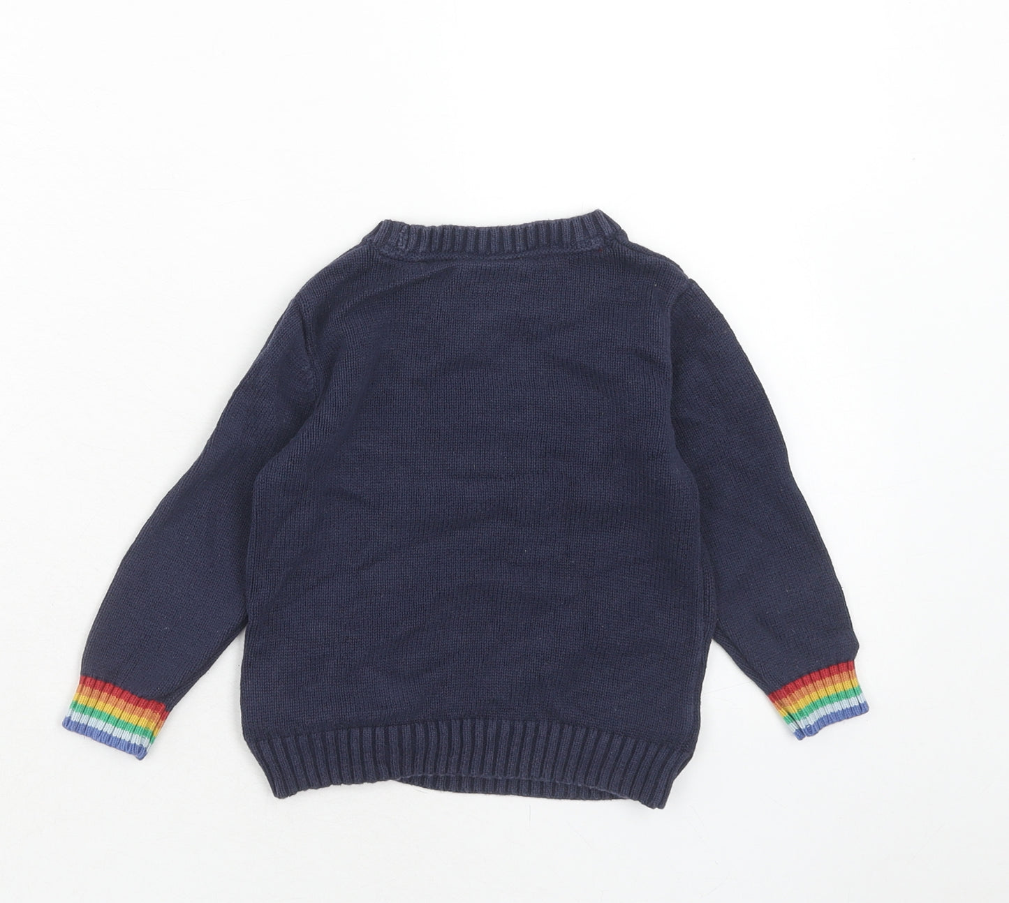 Paw Patrol Boys Blue Round Neck Cotton Pullover Jumper Size 2 Years Button
