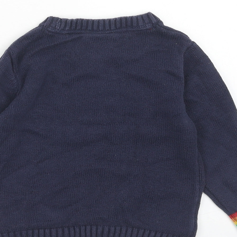 Paw Patrol Boys Blue Round Neck Cotton Pullover Jumper Size 2 Years Button