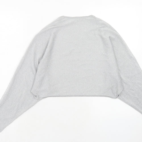 Monsoon Womens Silver V-Neck Viscose Cardigan Jumper Size M