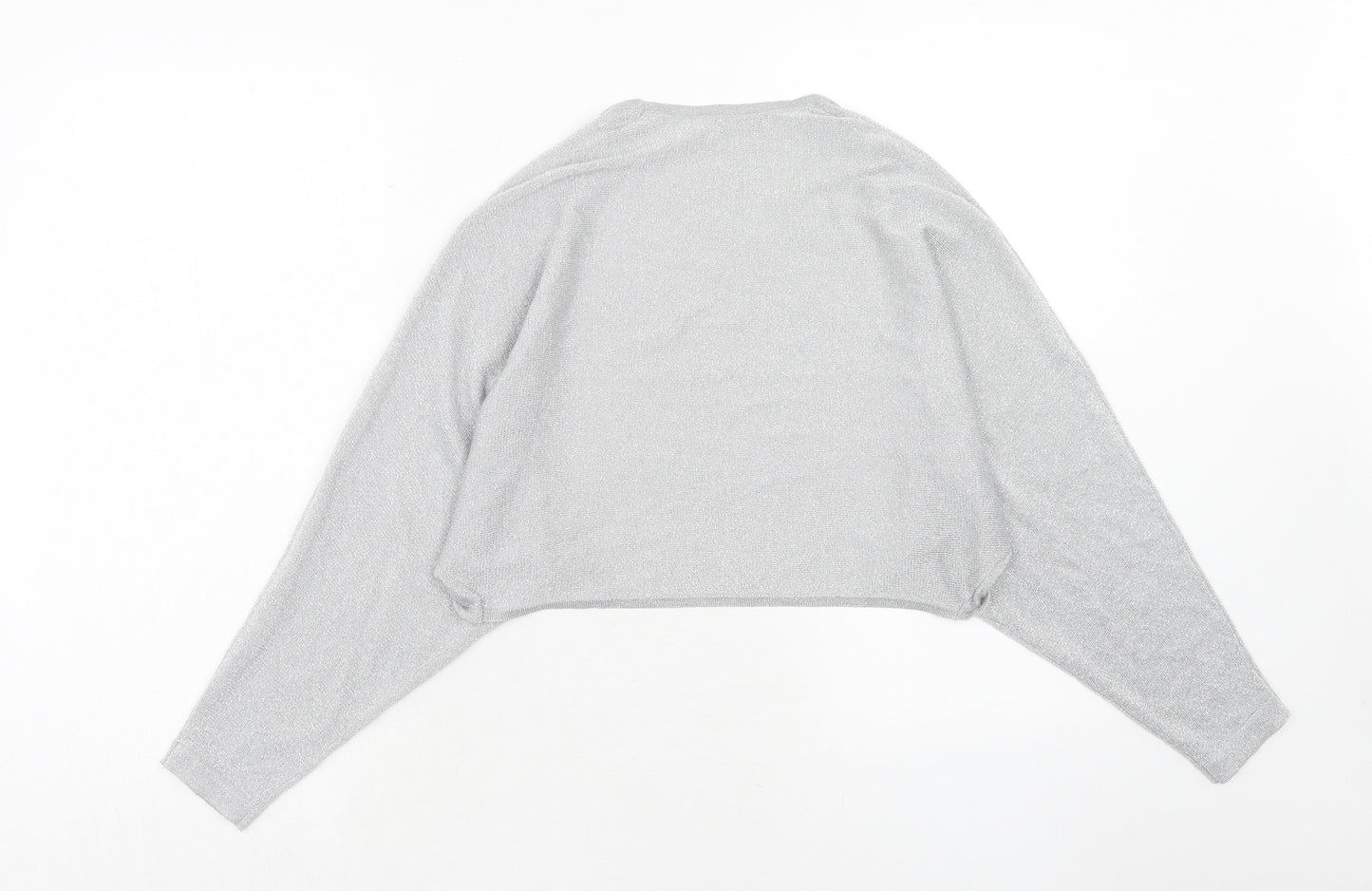 Monsoon Womens Silver V-Neck Viscose Cardigan Jumper Size M