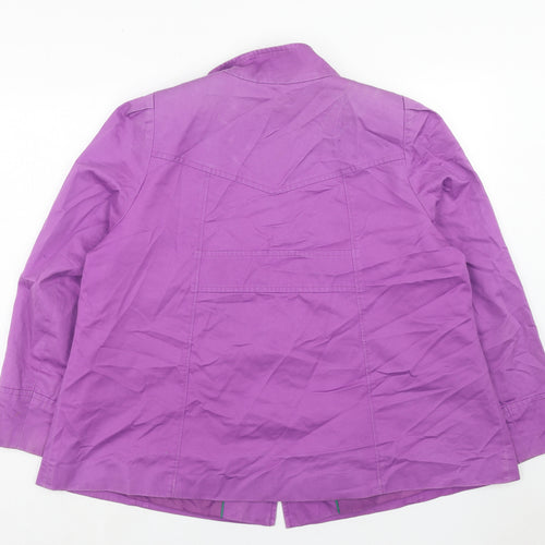 Marks and Spencer Womens Purple Jacket Size 20 Button