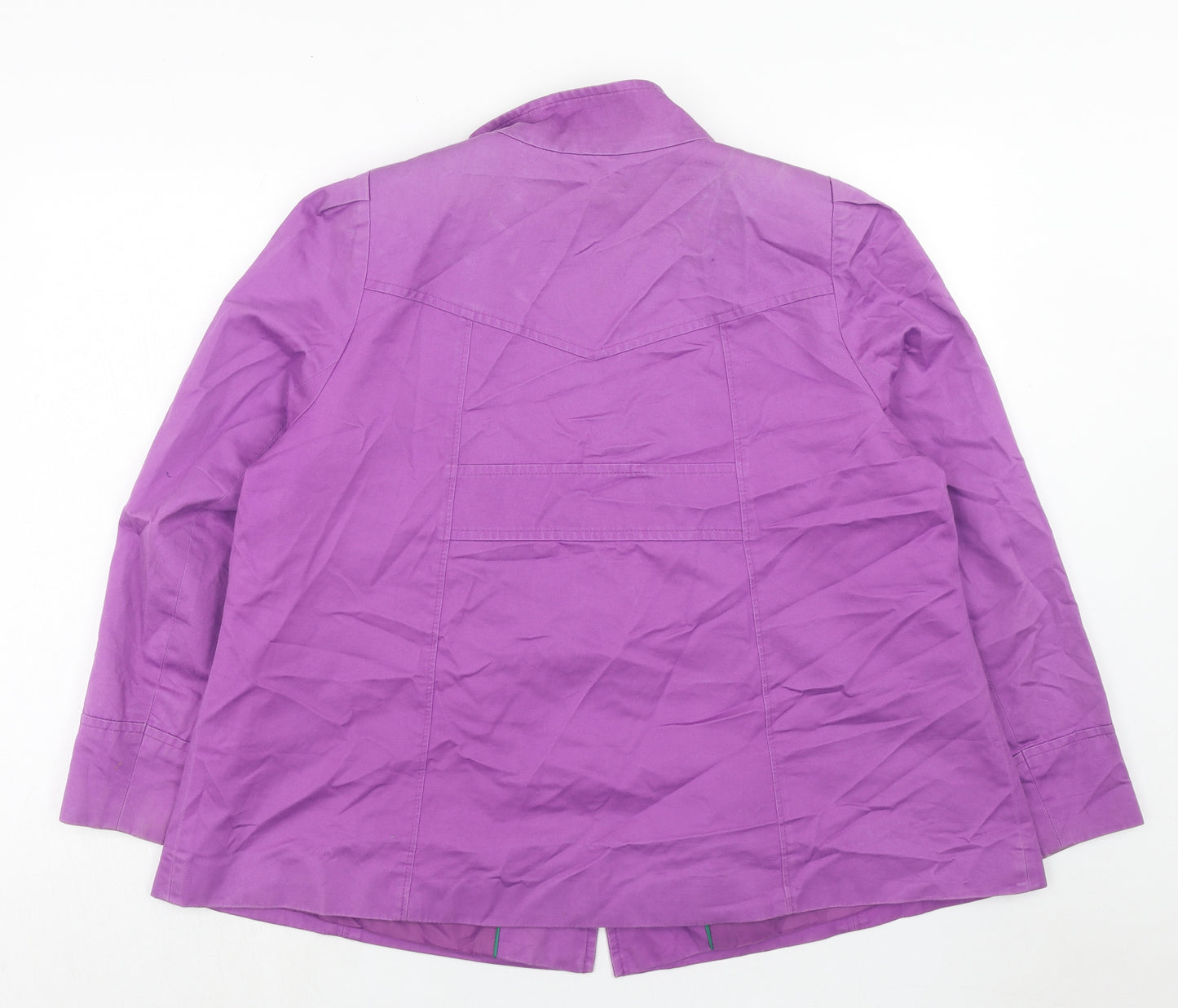 Marks and Spencer Womens Purple Jacket Size 20 Button