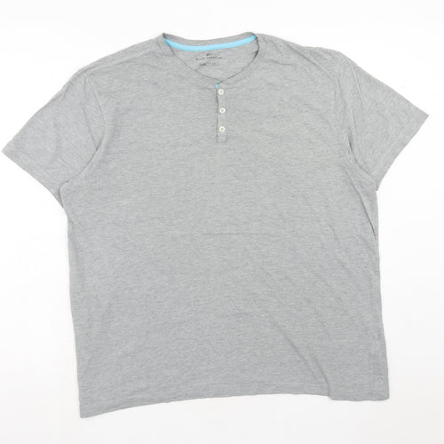 Blue Harbour Mens Grey Cotton T-Shirt Size XL Round Neck