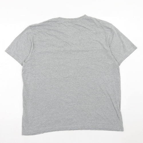 Blue Harbour Mens Grey Cotton T-Shirt Size XL Round Neck