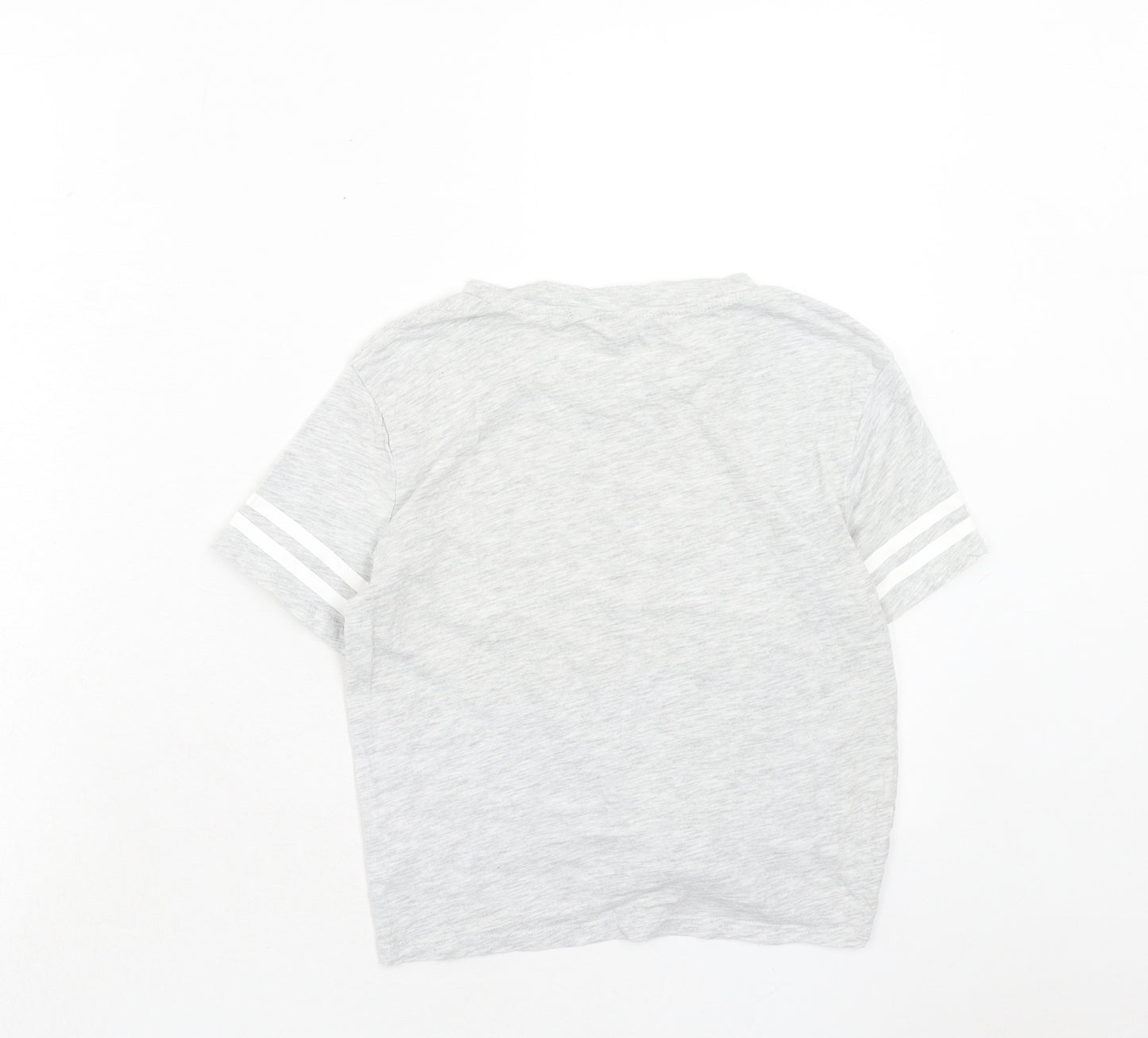 H&M Womens Grey Cotton Basic T-Shirt Size XS Round Neck